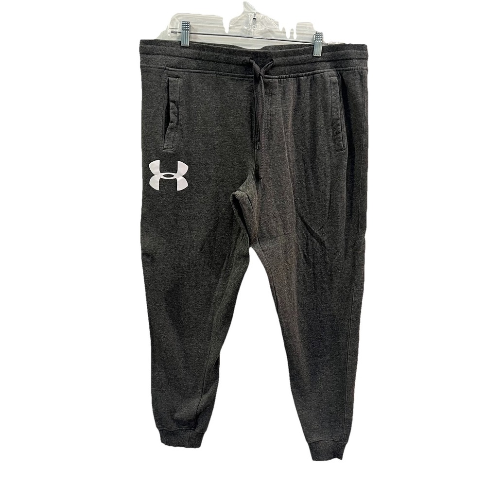 Under Armour Rival Fleece Joggers Men's XL Gray Loose‎ Fit Sweatpants UA